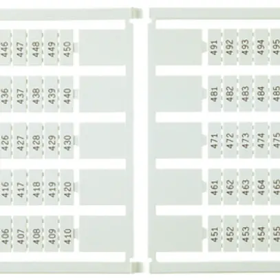 Etichetta di marcaggio 6×9mm 10×1…10, 5 carte da 100 