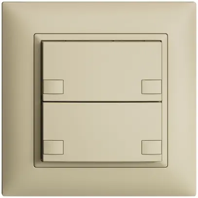 Pulsante INC KNX 2×EDIZIOdue colore vanille RGB senza LED 