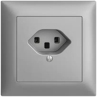 Prise ENC EDIZIOdue T23 16A silver, bornes à vis 