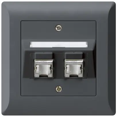 Presa INC kallysto.line C cat.6 2RJ45/s antracite 