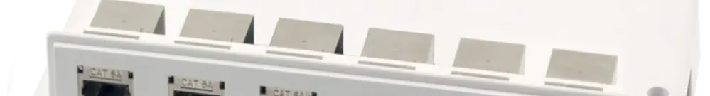 AP Verteilerbox Heiniger 12×RJ45 Keystone, leer, 170×110×40mm, weiss 