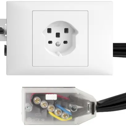 Presa INS EDIZIOdue T25 16A bianco 53mm per cavo piatto Technofil 