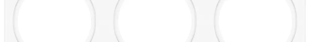 Placca di copertura LEDVANCE FRAME acciaio 300×100mm 3×Ø68mm bianco 