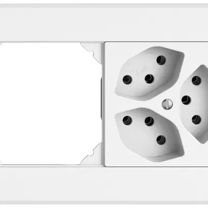 UP-Kombination EDIZIO.liv SNAPFIX® 1×2 96×156mm leer+3×T13 weiss 
