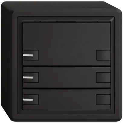 AP-KNX-Taster RGB EDIZIO.liv SNAPFIX® Temperaturfüh.RGB-LED 3×T 2-Tbed.sz 