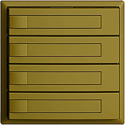 Pulsante INC KNX 4×EDIZIOdue olive RGB senza LED con inserto carta 