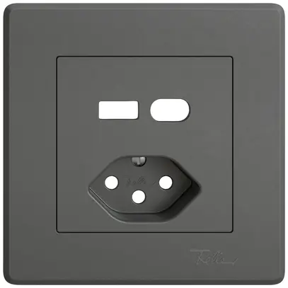 Kit di montaggio INC EDIZIO.liv SNAPFIX® per combi.USB A+C/presa T13 grs 