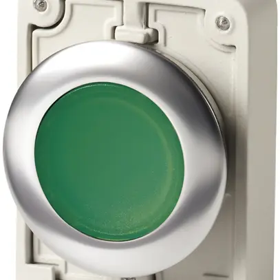 Pulsante luminoso ETN, faccia piatta, tattile, verde, sensa marcatura 