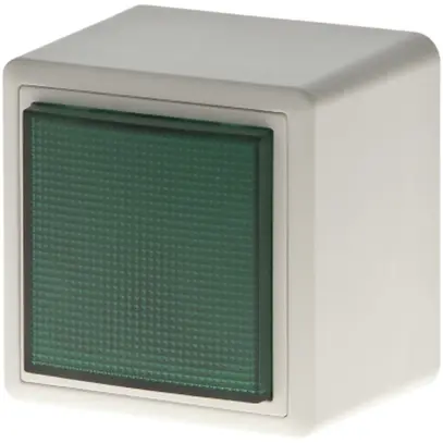 Lampe flash AP EDIZIOdue vert 230VAC Hugentobler type16 plat 