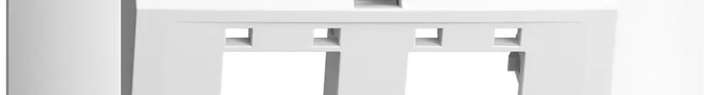 Kit de montage ENC EDIZIOdue, avec capot de sortie oblique, pour 2×RJ45, blanc 