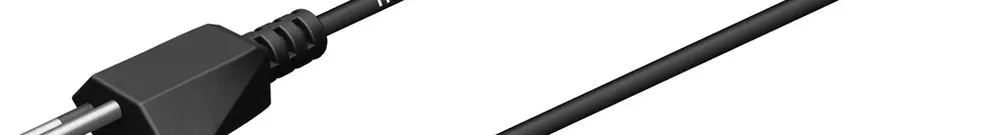 Cavo d'apparecchio spina T12 presa C13 3×1mm² 250VAC/10A nero 1m 