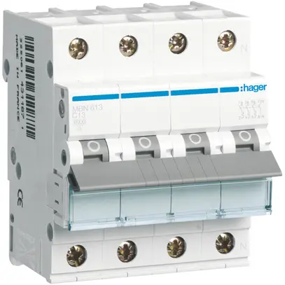 Disgiuntore Hager MCB 4P 415V tipo B 13A Icn 6kA 4UM 