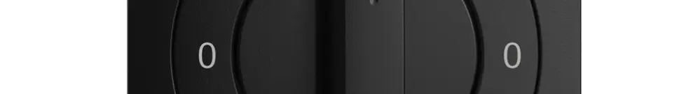Kit frontale EDIZIOdue 0-1-0-2 60×60mm nero per interruttore rotativo 