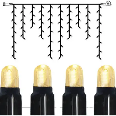 Guirlande lumineuse System LED Extra, 2×1m, noir, 8W, 100 LED, blanc chaud 