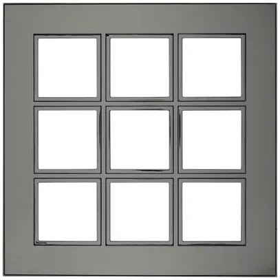 Intestazione INC Legrand Arteor 3×3 orizzontale e verticale 213×213mm Stainless 