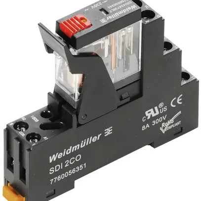 Interface relais WM DRIKIT 230VAC LED rouge 2C bouton test 250VAC, 5A 