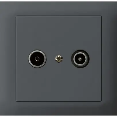 Prise de passage INC kallysto TV-R 19dB anthracite 