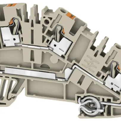 Morsetto d'installazione Weidmüller AITB 2.5 BB L-L-PE PUSH IN 3 piani 