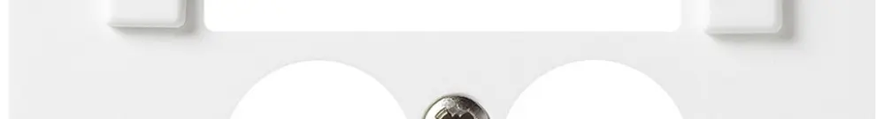 Placca frontale 3×Koax+2×RJ45 kallysto multimedia R&M bianco 