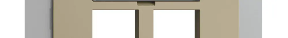 UP-Montageset EDIZIOdue FM, Geradeauslass, für 2×Keystone, sand 