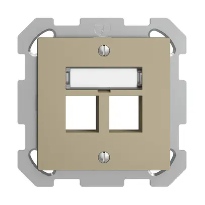 Kit montaggio ENC EDIZIOdue FM, uscita dritta, per 2×Keystone, sand 