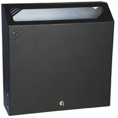 Scatola a muro 19", per montaggio verticale, 3UH, 505×510×160mm, nero 