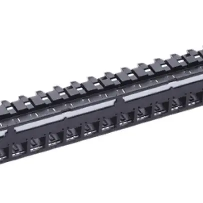 Pannello di distribuzione 19" R&M PC 1UA vuoto 24×RJ45 C6A/s-nero 