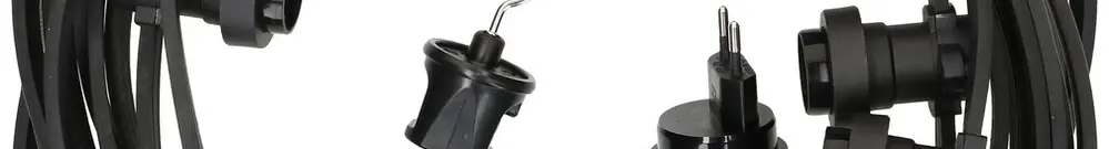 Ghirlanda d'illuminazione MH 11.5m con 10 prese E27 IP55 nero 