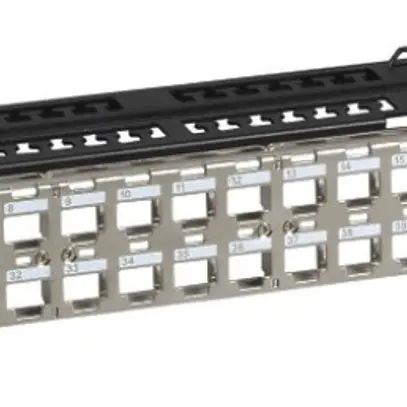 Patchpanel 19" INFRALAN 48-Port Keystone leer geschirmt 1HE, natur 