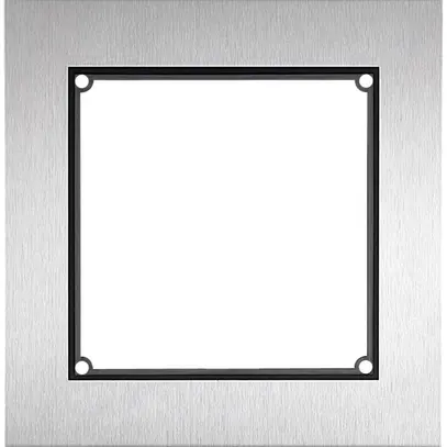 Scatola AP per citofono Hager elcom.modesta 1×1 2-fili c.cornice, acciaio preg. 