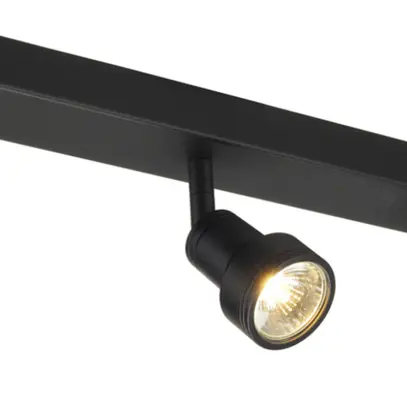 Plafoniera SLV PURI, 3×GU10 50W con anello deco IP20 nero 