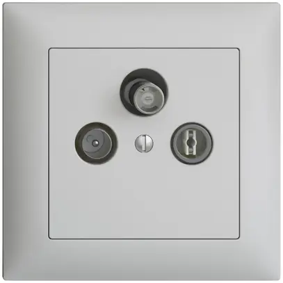 Prise d'antenne ENC SAT/TV/R DB53 EDIZIOdue gris clair, avec SAT-F 