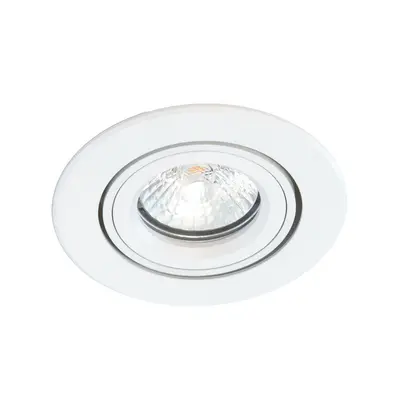 Spot encastré TRO-317, blanc mat ressorts à lames, Ø de montage 80mm 
