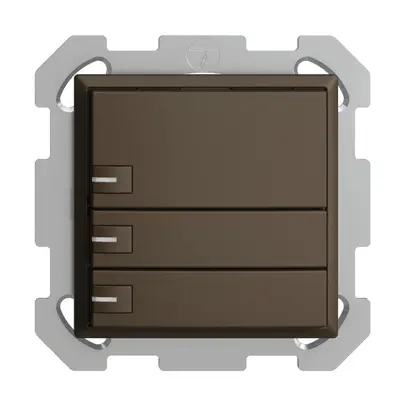 Poussoir KNX RGB ENC EDUE, 250mW, a.LED RGB, 3×poussoir, comm.1×touche, cof 