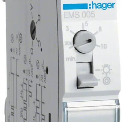 Timer per vano scala Hager multifunzione 1 chiusura 230V 16A 