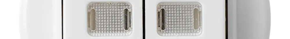 Inserto per pulsante luminoso INC basico 2×A-R/1L bianco 