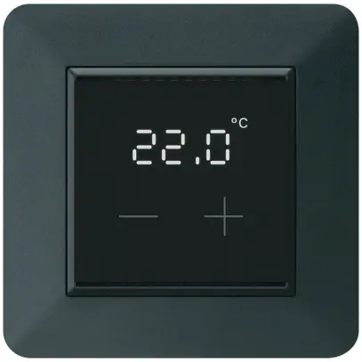 Thermostat d'ambiance KNX ENC KTR avec affichage LED noir 