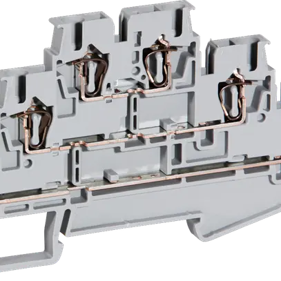 Morsetto 3 piani 0.08…4mm² raccordo a molla grigio 