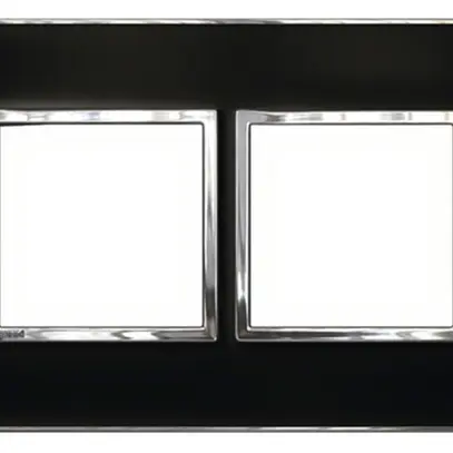 Intestazione INC Legrand Arteor 1×2, orizzontale, mirror black 