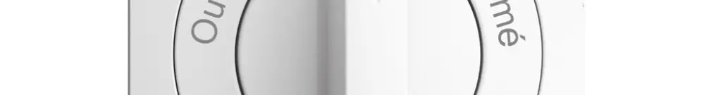 Frontset EDIZIOdue Ouvert->I<-Fermé weiss 60×60mm für Schwenktaster 