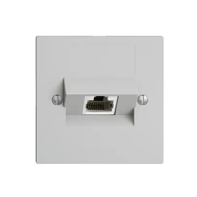 Prise ENC 1×RJ45/s 4P ITplus EDIZIOdue gris clair 