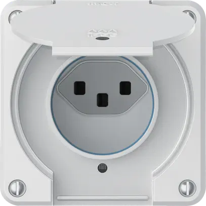 Presa robusto 1×tipo 23 luminoso IP55 bianco 