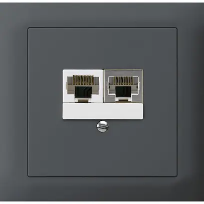 Scatola INS kallysto 2×RJ45s+u separato antracite 