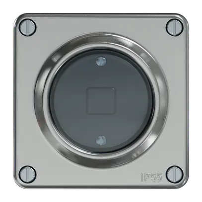 Interruttore a pulsante ELEMENT Wiser 1c 1t alluminio 