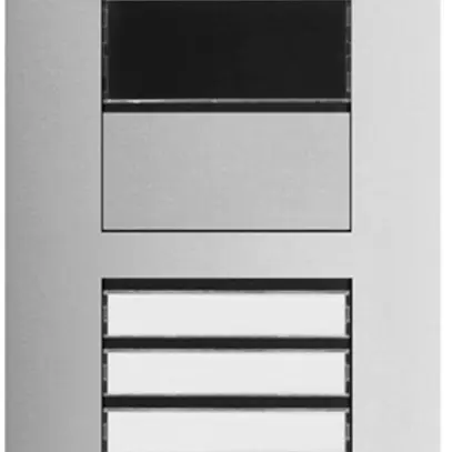 Poste vidéo externe Hager elcom.one 2-fils avec LED pour 8appartements ac-fin 