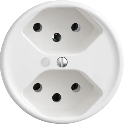 Presa Sdue Q, 2×T13, con LED, bianco 