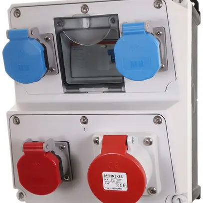 Distributeur de courant Mennekes Amaxx 2×T23 1×T25 1×CEE16 1×FI ABB 40A IP44 