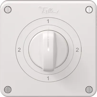 Interruttore rotativo NEVO N.CO 3/1L, con manopola, KS, 2-1-2-1, bianco 