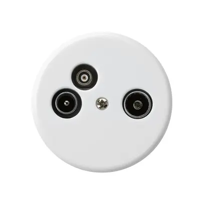 Prise d'antenne ENC TV-R-données basico A 14dB blanc 