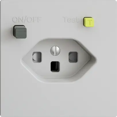 UP-Steckdose EDIZIOdue T23 FI 30mA F, shutter, hellgrau 